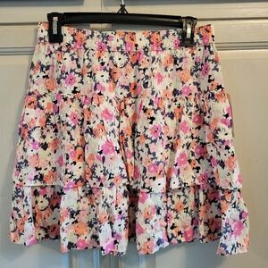 Universal Thread Floral Tiered Skirt